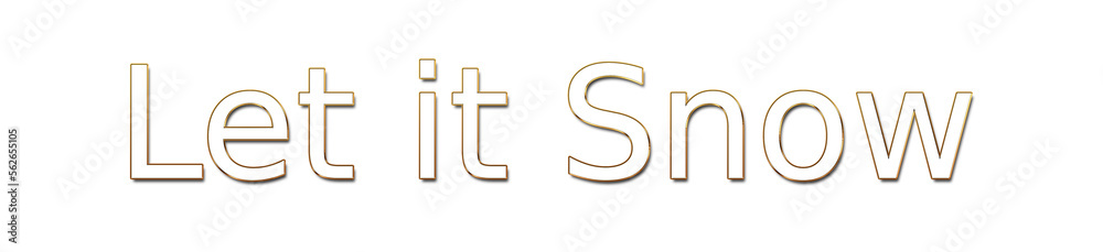 Obraz premium let it show golden typography banner on transparent background