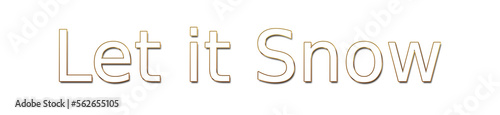 let it show golden typography banner on transparent background