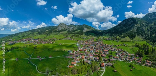 Panorama Bad Oberdorf und Bad Hindelang im Oberallgäu