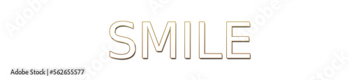 smile golden typography banner on transparent background