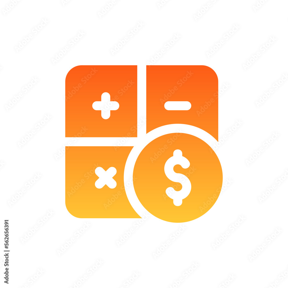 calculator flat gradient icon calculator flat gradient icon