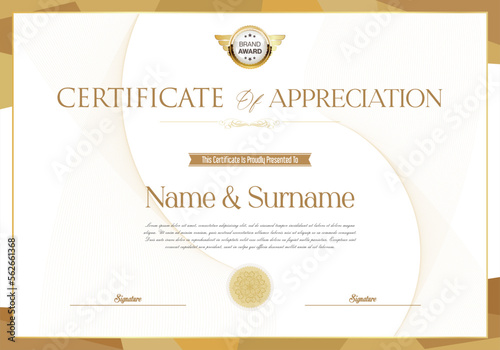 Certificate or diploma retro design template vector illustration 