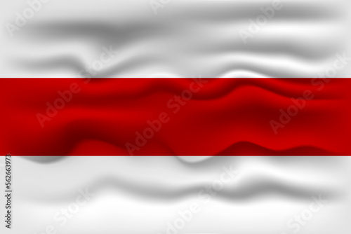 Waving flag of the country Belarus. Vector illustration.