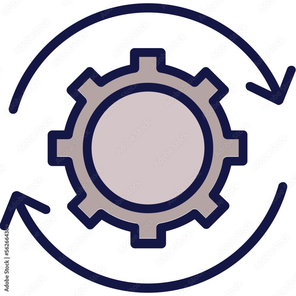 Chain, cog chain  Vector Icon which can easily modify or edit

