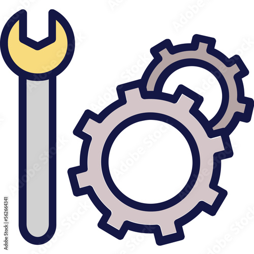 Cogwheel  preferences  Vector Icon which can easily modify or edit  