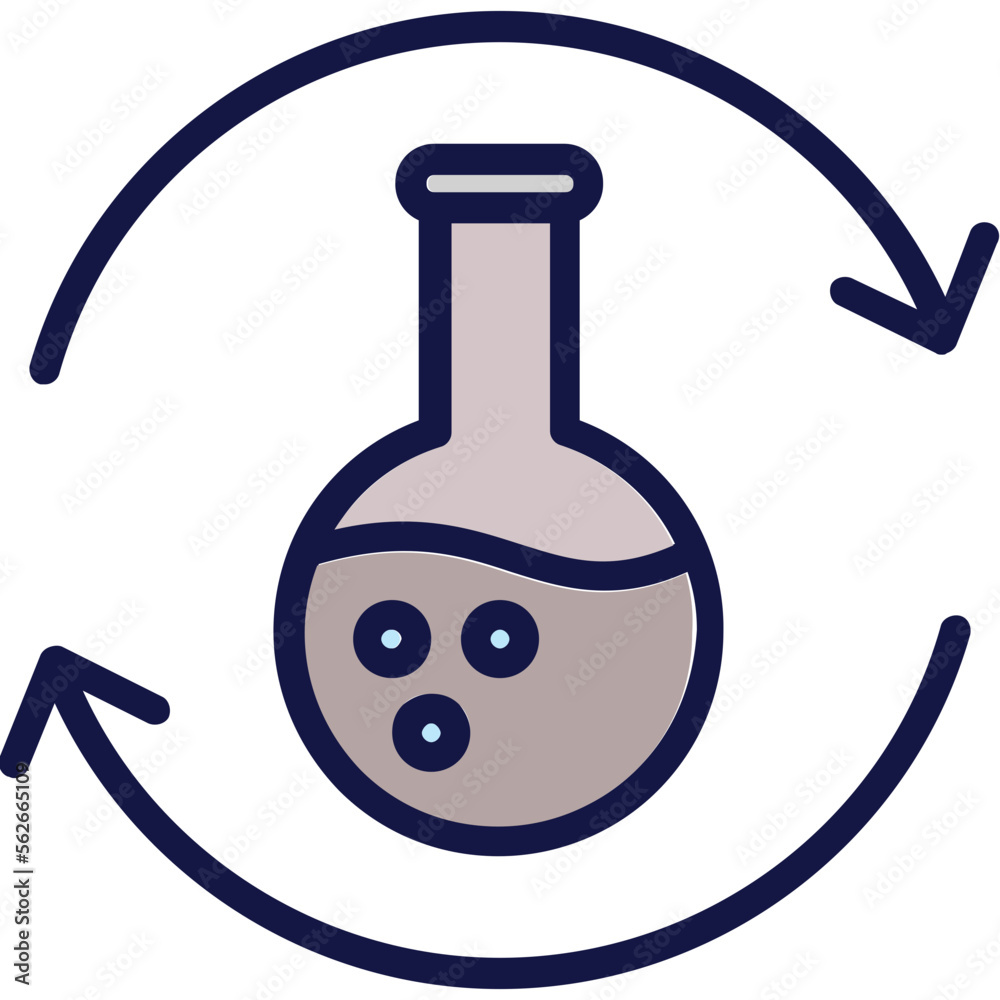 Flask, lab, process Vector Icon which can easily modify or edit

