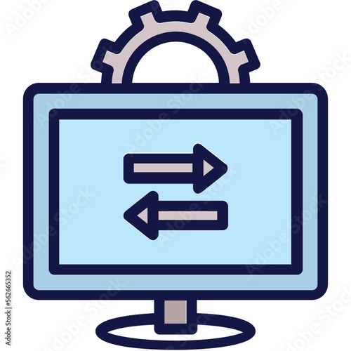 Cog, lan Vector Icon Fully Editable

