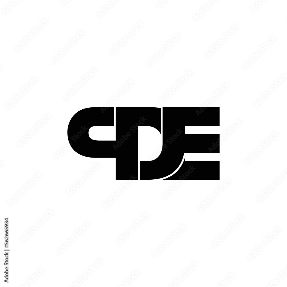 PDE letter monogram logo design vector PDE letter monogram logo design vector