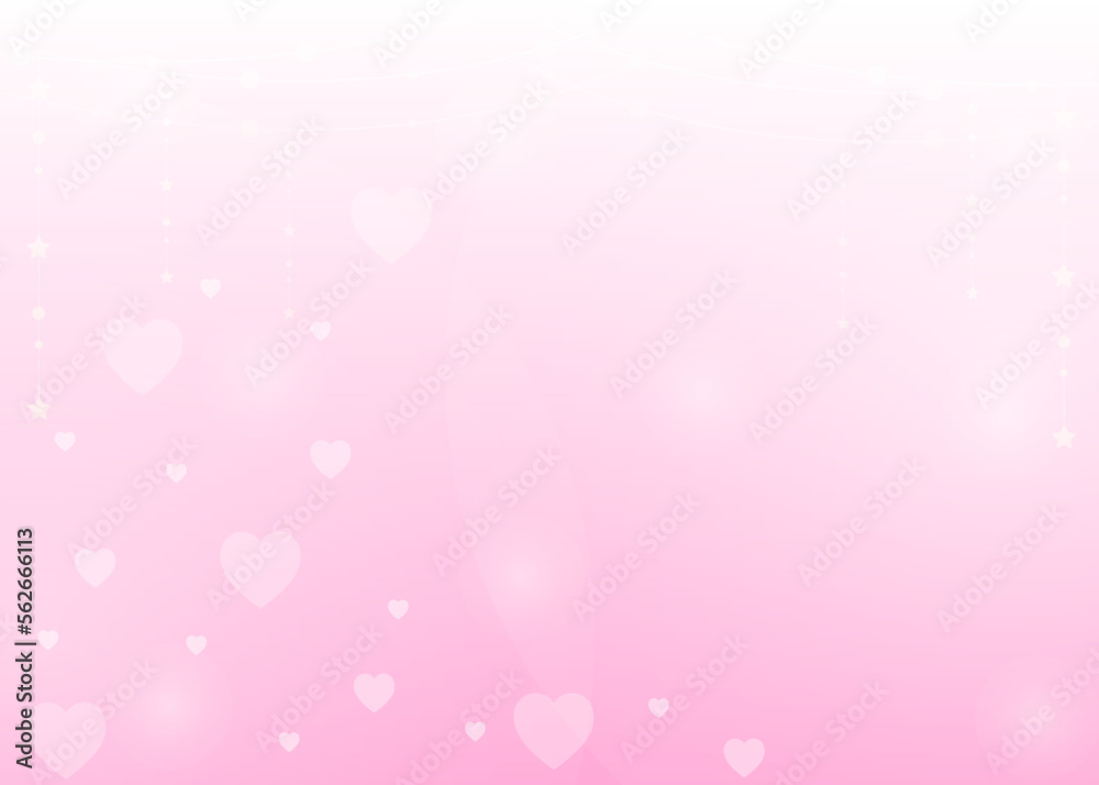 valentines day background with hearts bokeh.