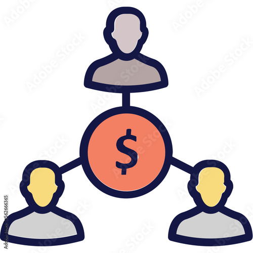 Dollar, employee costs Vector Icon which can easily modify or edit