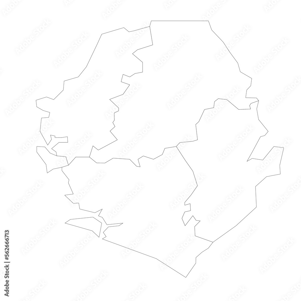 Fototapeta premium Sierra Leone political map of administrative divisions