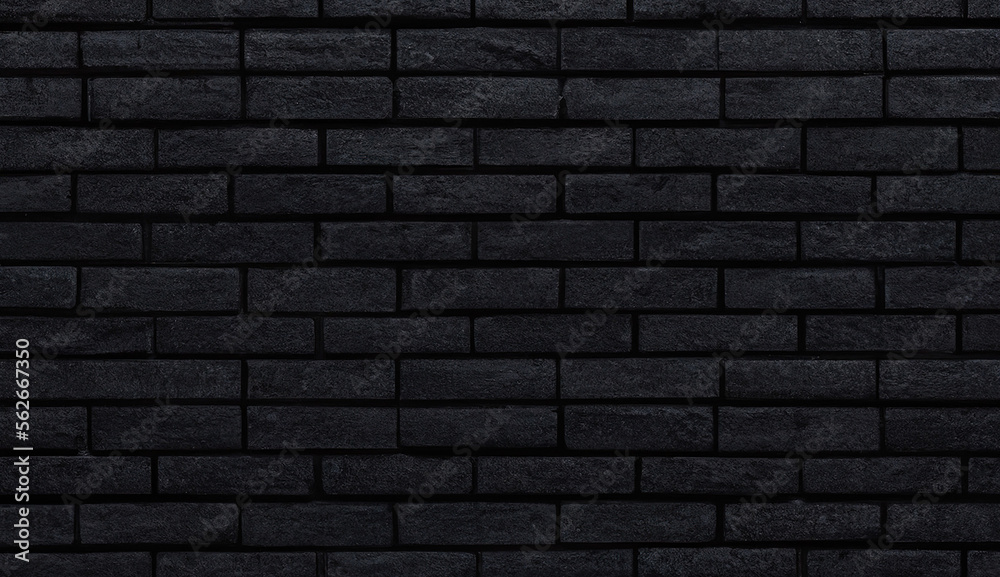 Close up of black brick walls created using generative ai technology