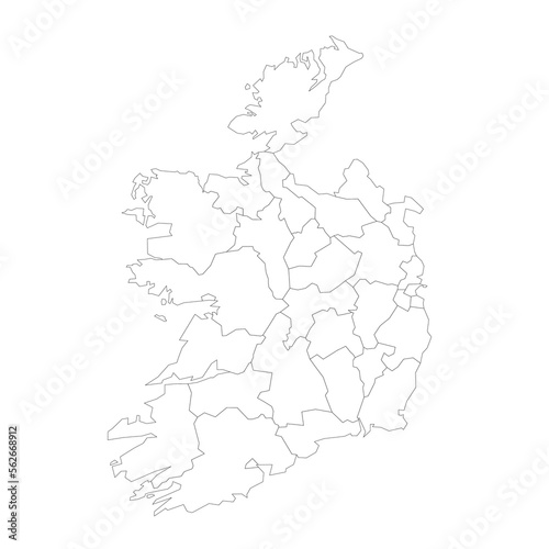 Ireland political map of administrative divisions