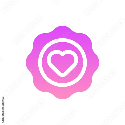 favourite flat gradient icon