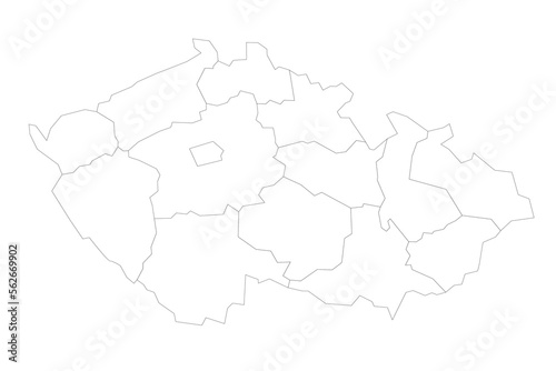 Czech Republic political map of administrative divisions