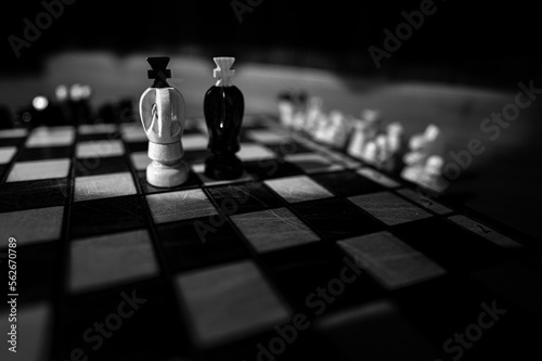 Blurred black and white background with a low depth of focus Fototapet