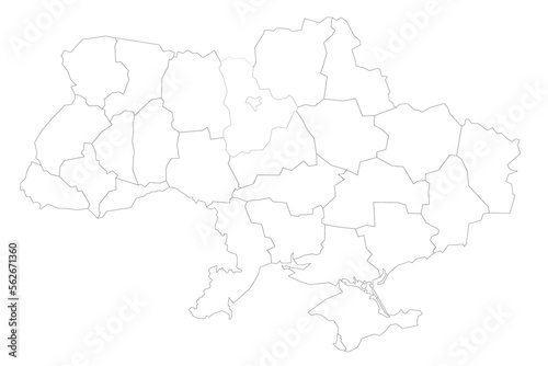 Ukraine political map of administrative divisions photo