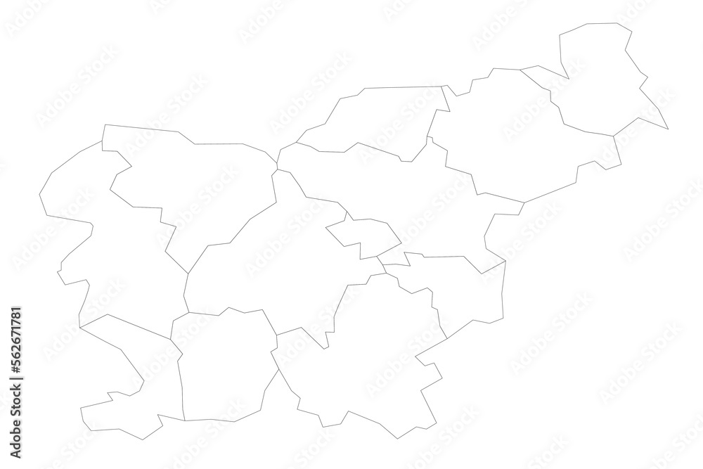 Slovenia political map of administrative divisions