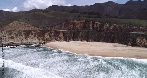 Montana State Beach in California. Located in the coastal region of California eight miles north of Half Moon Bay on State Route 1 in California, USA photo