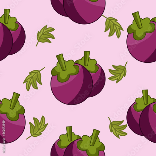 Vector Premium Pattern Mangosteen illustration photo