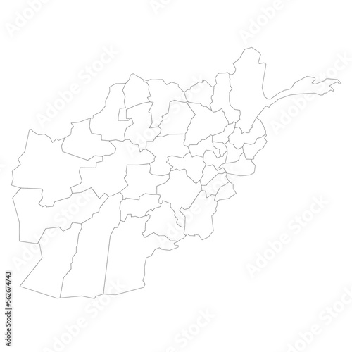 Afghanistan political map of administrative divisions