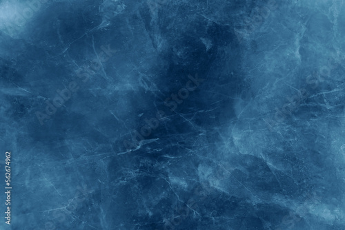 ice winter background, dark hole, cracks grunge texture blue wallpaper, horror scary haunted concept  photo