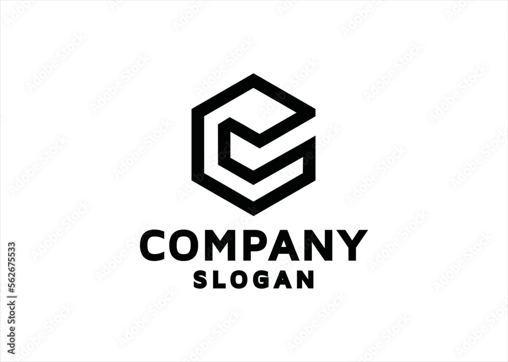 c logo design geometric shape c logo design geometric shape