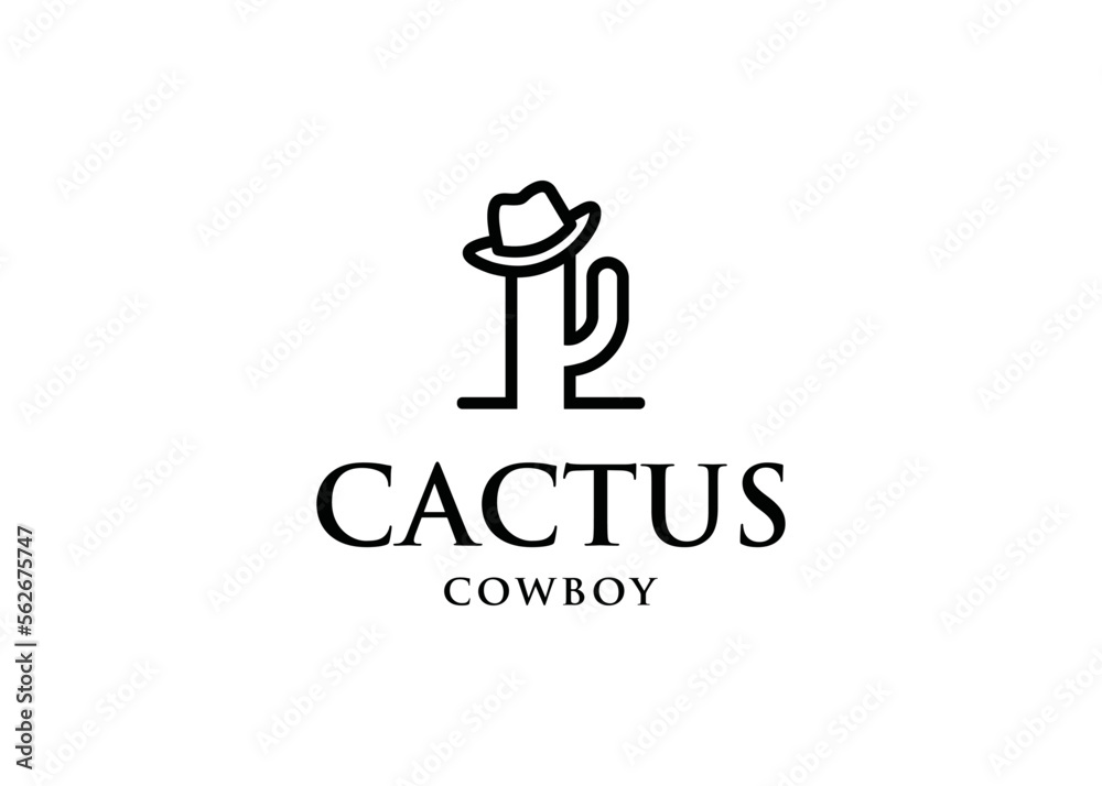 cactus logo cowboy concept cactus logo cowboy concept