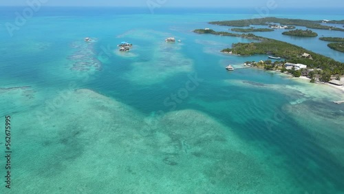 Tropical Archipelago of San Bernardo Islands in Columbian Caribbean, Aerial photo