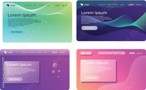 bright landing page with gradient photo