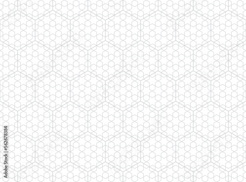 Vector black line repeating texture in Arabic style. White background
