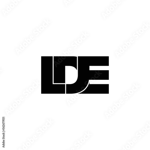 LDE letter monogram logo design vector photo