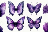 collection of butterflies, ai generated