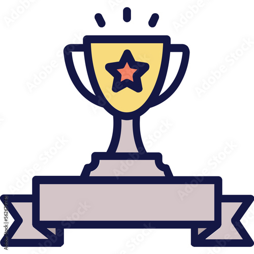 Award, mastery Vector Icon

