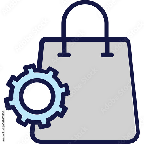 Cog, e commerce Vector Icon
