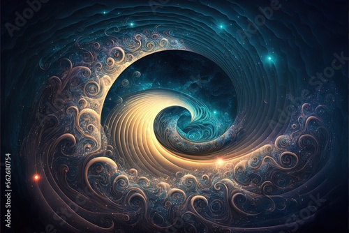 psychic waves experimentation, psychedelia, and bold mental, emotional, and spiritual Journey illustration generative ai
