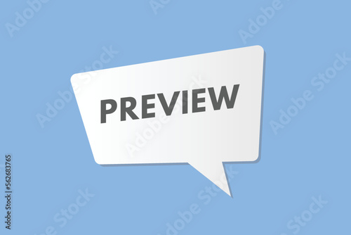 preview text Button. preview Sign Icon Label Sticker Web Buttons