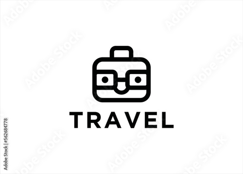 travel bag logo icon creative