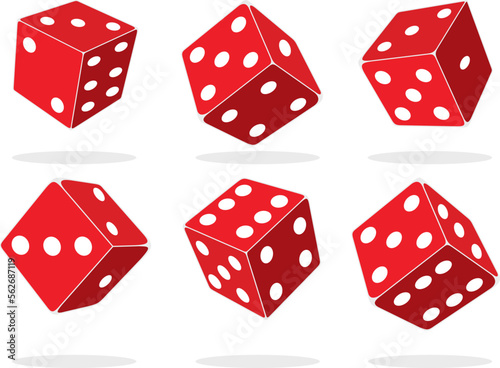 Hand drawn of dices icon , vector illustration