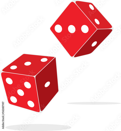 Photography Hand drawn of dices icon , vector illustration