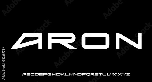 ARON modern futuristic modern geometric font	
