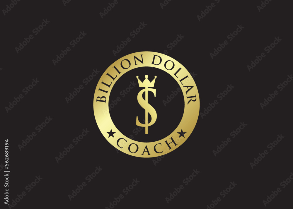 finance logo currency gold color coin royal