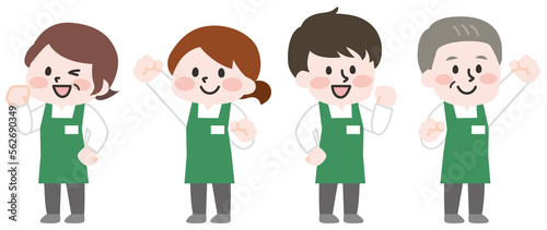 スーパーで働く店員たち