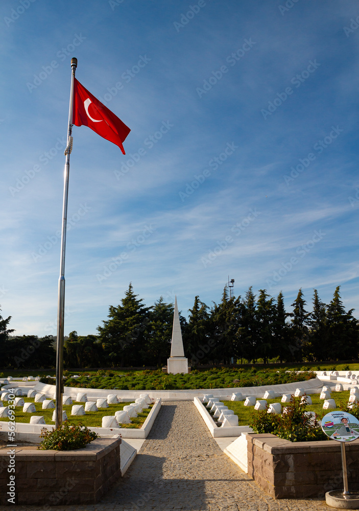 Fototapeta premium World War I Çanakkale Martyrdom. Ottoman Soldiers Cemetery.