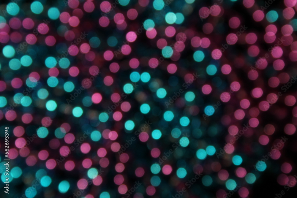 Abstract Pink and Blue Blurred Bokeh Background