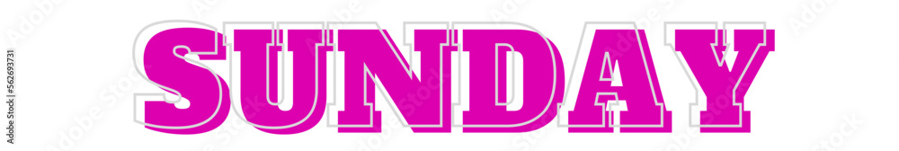 sunday typography banner on transparent background sunday typography banner on transparent background
