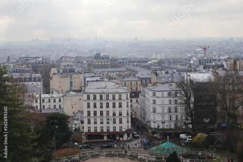 Panorama of Paris from Montpmartre hill 