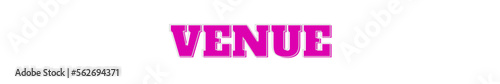 venue Pink typography banner on transparent background