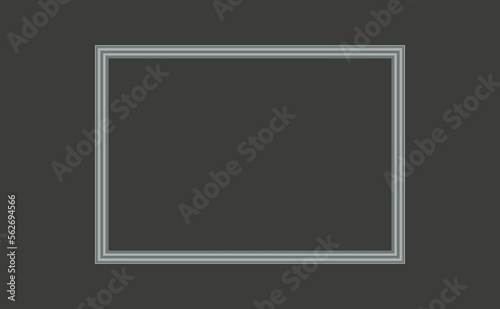 An empty frame on the wall. Template for text and image.
Vector drawing, 3d.