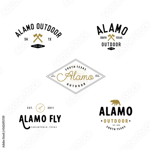 Alamo Outdoor vintage Logo Vector